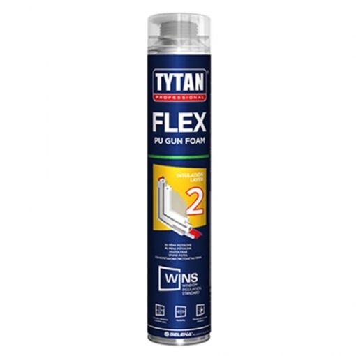 SPUMA POLIURETANICA APLICARE PISTOL WINS FLEX ORANGE TYTAN / 750 ML