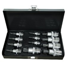 Torx T8-T60 Torx Drill Bit Kit with Adapters - 12P.