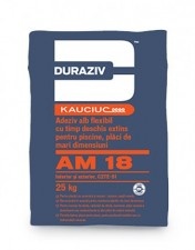 Adesivo flessibile bianco per piscine e grandi piastrelle Am 18 con Kauciuc, 25Kg