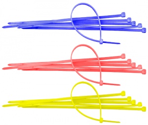 Coloured Plastic Necklace (100 pcs) / 2.5X100Mm Red