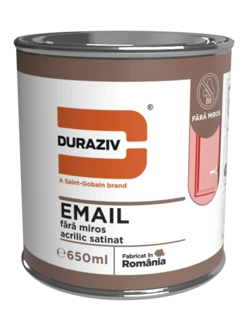 EMAIL ACRILIC SATINAT PE BAZA DE APA, DURAZIV FARA MIROS (3 NUANTE), 2.5L / BAX 6 CUTII