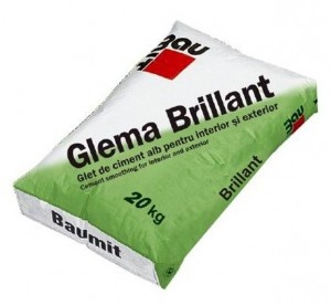GLET DE CIMENT ALB BAUMIT GLEMA BRILLANT 20KG / PALET 54 SACI - Img 1
