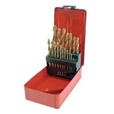 Hss Titanate Metal Drill Bits Set In Box 1-10Mm - 19 P.