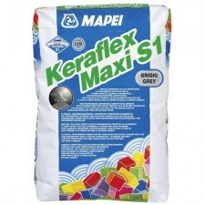 Mapei Adesivo flessibile per pietra arenaria e piastrelle 25Kg Keraflex Maxi S1 Grigio