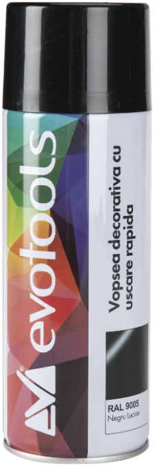 PAINT SPRAY ETS 1150, RAL 9005 GLOSS BLACK / 400 ML