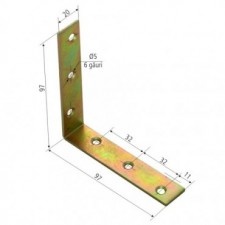 Rectangular Metal Collar 20/97X97Mm