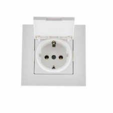 Suko Single Socket With Cover Rita Mutlusan White