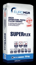 Superflex Adesivo professionale in fibra super elastica per piastrelle di ceramica C2Tes1 / 25Kg