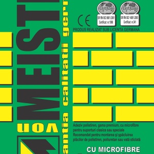 ADEZIV PENTRU POLISTIREN, EXTRUDAT SI VATA MINERALA, CU MICROFIBRE, ADEZIV THERMO PLUS M37, 25 KG