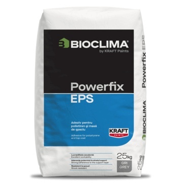 ADEZIV SI MASA DE SPACLU PENTRU POLISTIREN, KRAFT POWERFIX EPS / 25KG