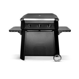 GRATAR PE GAZ TIP PLANCHA CU 3 ARZATOARE SI CAPAC, COZZE 800 SI STAND METALIC COZZE, 86X64.5X38CM