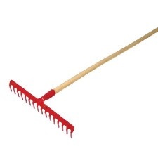 Grebla Metalica Cu Maner Lemn 130Cm / 16 Dinti
