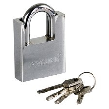 Lacat Securizat Monobloc De Alama Cu Tija Curbata 40Mm