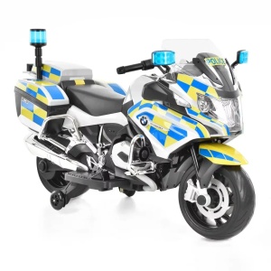 MOTOCICLETA POLITIE PENTRU COPII CU BATERIE SI ROTI AJUTATOARE, MP3, LUMINI SI SUNETE, BMW R1200RT POLICE