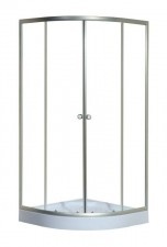 Set Cabina De Dus Semirotunda Cu Cadita Sanotechnik Cubic St-80C