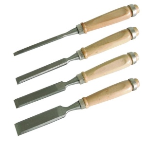 SET DALTI LEMN CU MANER LEMN - 4 PIESE