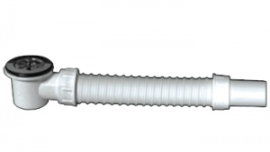 Sifon Flexibil Cu Ventil Pt Lavoar Si Cadita Texo / 40X52Mm