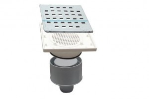Sifon Pardoseala Patrat Cu Inaltator Sv / 100/150Mm - 50Mm