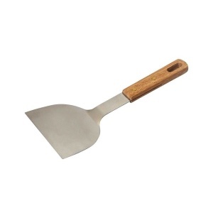SPATULA PENTRU GRATAR OTEL INOXIDABIL CU MANER DE LEMN ENDERS, 10.5X27.5X2CM