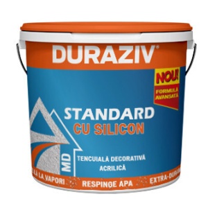 TENCUIALA DECORATIVA GRANULATA MD (BOB DE OREZ),DURAZIV STANDARD CU SILICON MD, 25KG / PALET 16 BUCATI