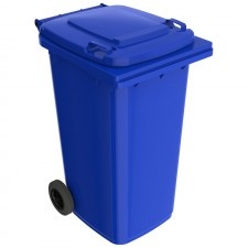 Tomberon Gunoi Pubela Cu Roti Albastru / 120L
