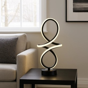 VEIOZA LED DECORATIVA NEAGRA, LUMINA REGLABILA 2800K-6500K, 46W