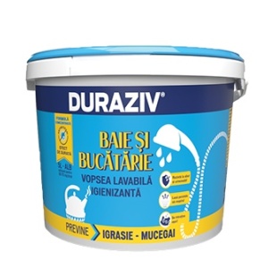 VOPSEA LAVABILA ALBA DE INTERIOR, DURAZIV BAIE SI BUCATARIE, 5L / PALET 40 BUCATI