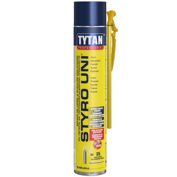 ADEZIV SPUMA APLICATOR CU PAI PENTRU LIPIREA IZOLATIEI SI A DECORATIUNILOR TYTAN STYRO UNI / 750 ML