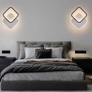 APLICA LED, NEGRU CU ALB, 24W, LUMINA REGLABILA 3000K-6500K