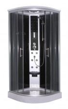Cabina De Dus Completa Cu Hidromasaj Sanotechnik Quick Line Scala Black Cl96