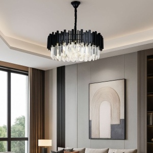 CANDELABRU MEGRU CU CRISTALE, ELEGANTA PENTRU SPATII INCHISE, 10 BECURI X E27