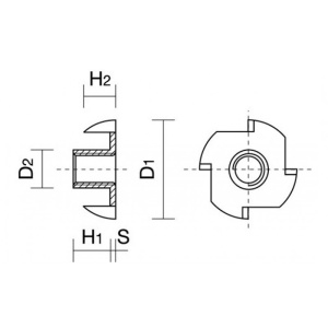 DIN 1624, claw nut, galvanised - Img 2
