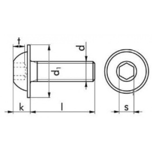 ISO 7380 – A2 – surub cu cap plat - Img 2