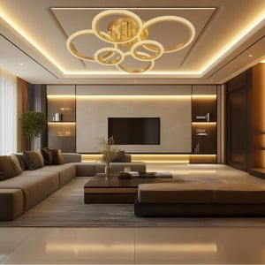 LUSTRA LED CU TELECOMANDA, DESIGN ELEGANT, 132W, LUMINA REGLABILA 3000–6500K