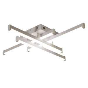 LUSTRA LED CU TELECOMANDA , FINISAJ ALB, 80W, LUMINA REGLABILA 3300–6500K