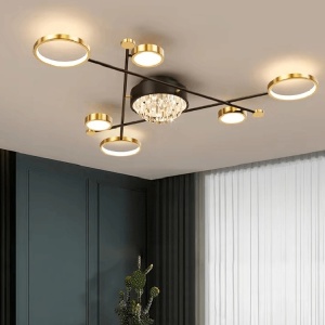 LUSTRA LED, DESIGN MODERN CU BRATE MULTIPLE, 138W, LUMINA REGLABILA 3000–6500K