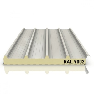 PANOU SANDWICH ACOPERIS, SPUMA, ALB GRI, RAL 9002, GROSIME 60MM