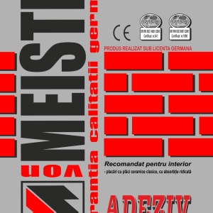 ADEZIV STANDARD PENTRU PLACI CERAMICE LA INTERIOR, ADEZIV STANDARD M20, 25 KG