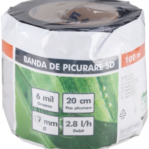 BANDA DE PICURARE SD 17 MM EVOTOOLS, 0.15MM, DISTANTA PICURATOR 30CM, DEBIT 2.8L/H , 200 METRI - Img 2