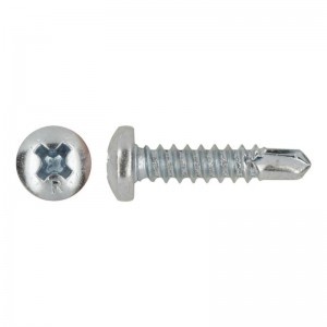 DIN 7504N – surub autoforant cu cap bombat, zincat alb - 4.2, 32