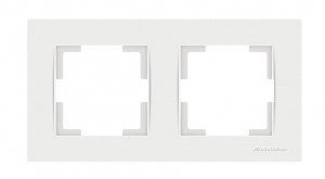 Frame Ornament 2P Horizontal Rita Mutlusan White