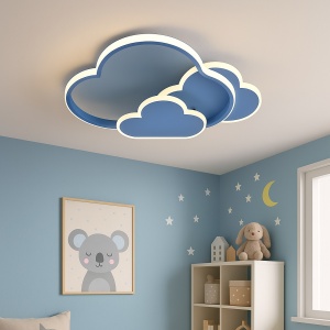 LUSTRA LED MODERNA CU TELECOMANDA, DESIGN MODERN COMPACT ALBASTRU, 2X43W, LUMINA REGLABILA 3000–6500K