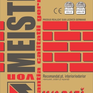 MORTAR DE ZIDARII PENTRU BCA, PE BAZA DE CIMENT, MORTAR DE BAZA M40, 25 KG