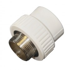 Racord Cu Filet Metalic Exterior, Ppr Alb, 25X1/2"