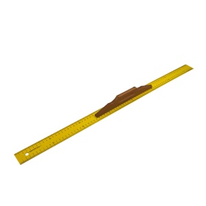 RIGLA METALICA CU SCALA METRICA SI MANER LEMN / 800MM