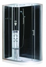 Sanotechnik Quick Line Vario Left Cl120 Complete Shower Shower Enclosure With Whirlpool