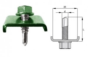 SURUB VERDE PRINDERE PANOU BORDURAT 6.3X25MM