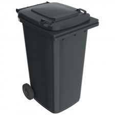 Tomberon Gunoi Pubela Cu Roti Negru / 120L