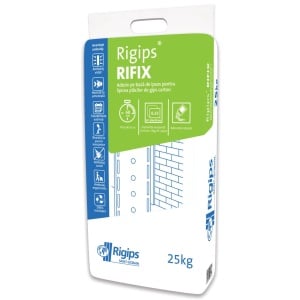ADEZIV PE BAZA DE IPSOS PENTRU LIPIREA PLACILOR DE GIPS, RIGIPS RIFIX / 25KG
