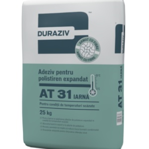 ADEZIV SI MASA DE SPACLU PENTRU POLISTIREN DURAZIV AT 31 IARNA, 25KG / PALET 48 SACI